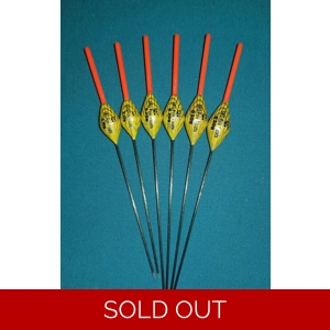 SRG013 Pack of 6 High Quality Pole Floats Diamond Margin Red Tip Fiberglass Stem